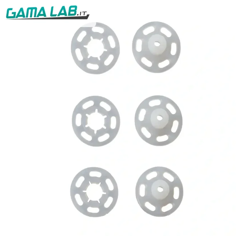 347106 Bottoni automatici rotonda plastica 15 mm trasparente - 6pz