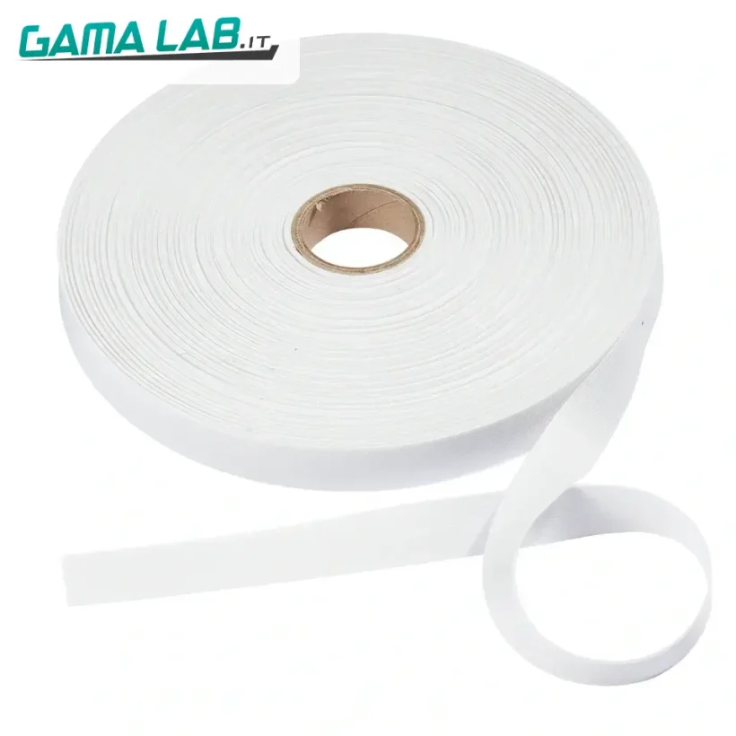 955136 Nastro elastico resistente 25 mm bianco - 50m